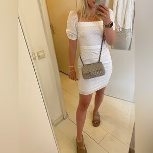 Anthropologie Paris Atlier & Other Stories White Puff Sleeve Dress Size 6